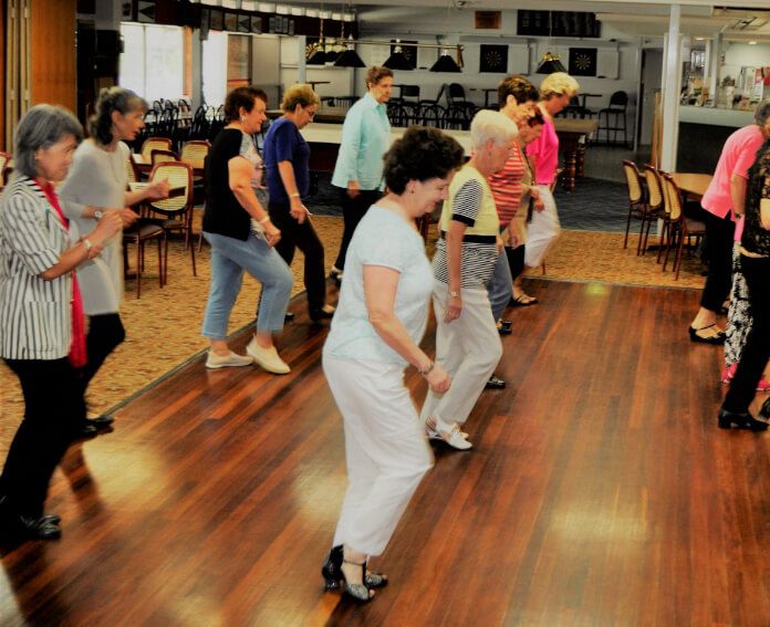 Line dancing at Gaythorne